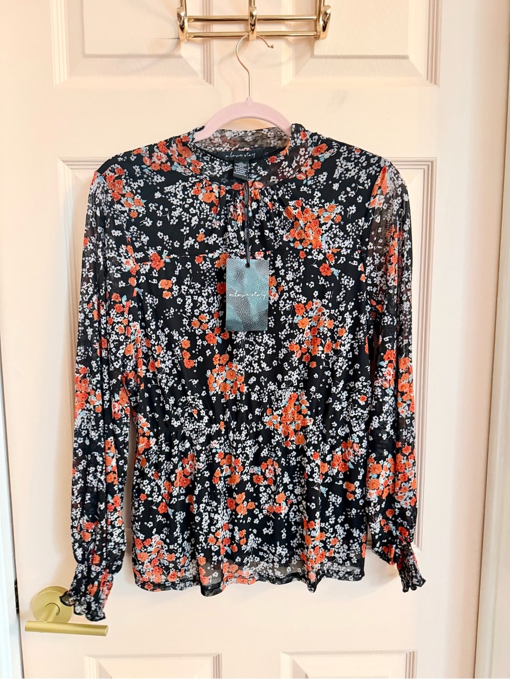 NWT floral a love story top